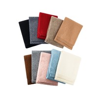 Luxe 100% laine mérinos longues écharpes pour dames délicat tricoté doux couleur unie écharpe mongolie fournisseur japon Style coréen