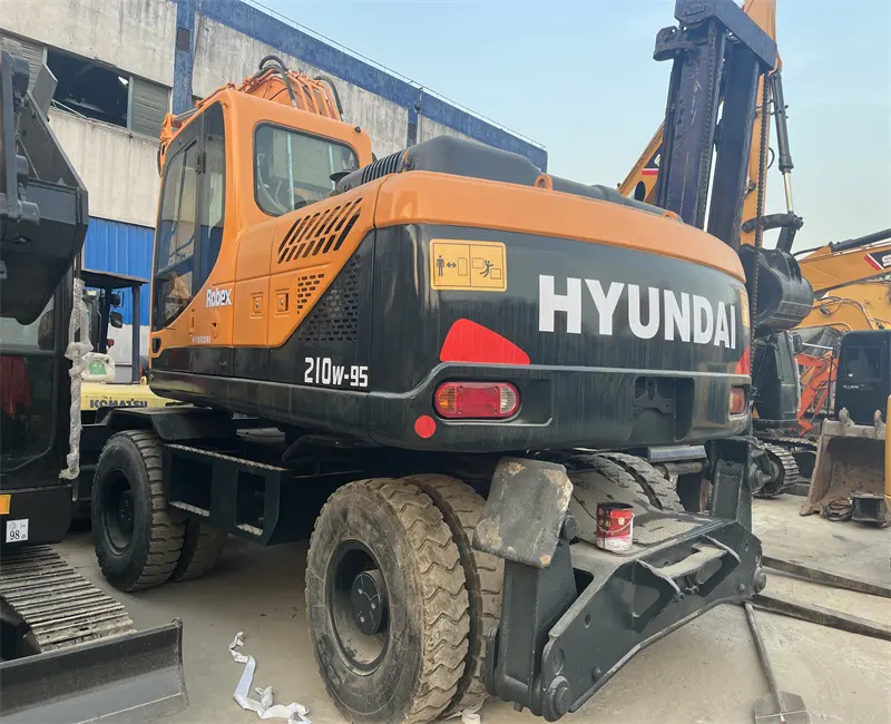 Excellent condition hyundai 210 Boutique Hydraulic crawler used wheel excavator Hyundai 210W-9s wheel excavator for sale