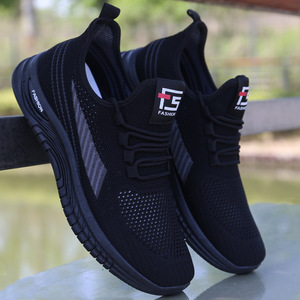 Chaussures d'été pour hommes, chaussures de sport respirantes en maille, légères, polyvalentes et adaptées à la course décontractée, chaussures en toile - Product Image 1