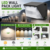 Applique murale LED 60W équivalent, extérieure, blanc chaud, base en aluminium, corps en verre, étanche, design carré pour jardin