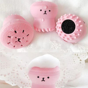 Cute Little Octopus Face Wash Brush Limpiador manual de brochas de maquillaje de silicona que no dañará tu piel - Product Image 2