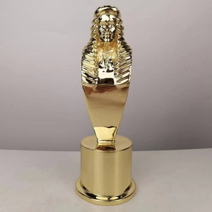 Escultura <span class=keywords><strong>egipcia</strong></span> artesanal de Metal a medida Faraón estatua chapada en oro escultura grabada Premio recuerdo regalos de negocios trofeos tazas - Product Image 2