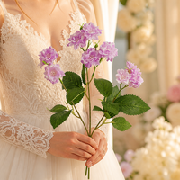 Fleur artificielle élégante en soie au toucher réel, jasmin blanc multi-fleurs, pour décoration de mariage et de maison, arrangement floral, centre de table