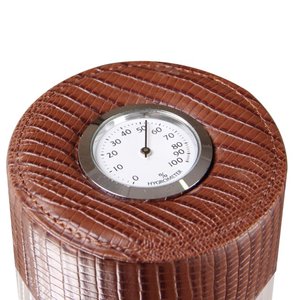 Xi Lanh Cedar Lining Xách Tay Du Lịch Da Xì Gà Humidor Trường Hợp Với Ẩm Kế - Product Image 5