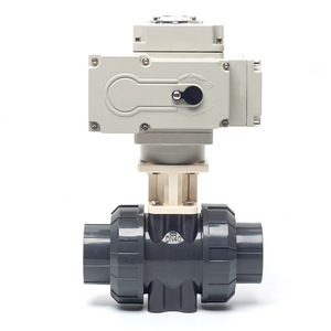 Vanne à boisseau sphérique électrique en PVC Dongqi Q911F-16S, résistante aux acides et aux alcalis, pour traitement de l'eau, IP68, submersible, réinitialisation en cas de panne de courant - Product Image 1