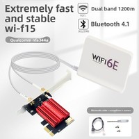 Tarjeta de Red Inalámbrica PCI Express de Escritorio de Doble Banda AC1200 DW1820 5G de Alta Velocidad con Receptor Wi-Fi Gigabit Integrado