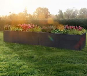 Anthracite RAL 7016 Jardinière surélevée 200X100X77 cm Lit de fleurs et de plantes pour patio, balcon et <span class=keywords><strong>jardin</strong></span> - Product Image 5