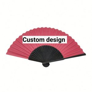 Éventail en papier personnalisé de 21 cm ou 23 cm, éventail en bambou pour fête ou publicité - Product Image 3