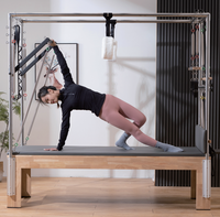 Cama de Pilates Cadillac Profesional de Madera de Arce Norteamericano con Mesa Trapecio y Sistema de Poleas Australian Sailboat para Estudio, Rehabilitación y Yoga