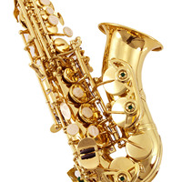 Factory Wholesale Woodwind Instrument Good Quality High Grade Bb Curved Soprano Saxophone for Child