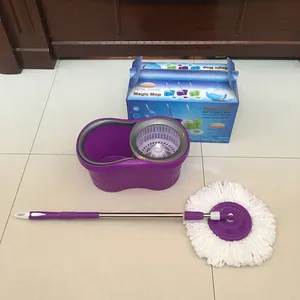 Système d'écoulement de carton General Rod + Stainless Tray Spin 360 Flat Mop And Bucket Set