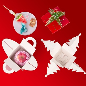 Cajas de Regalo Plegables al por Mayor de Diferentes Tamaños para Dulces y Manzanas, Caja de Regalo de Cartón con Forma de Árbol de Navidad - Product Image 2