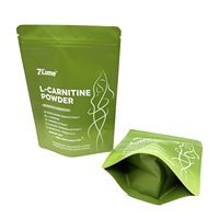 Sachet d'emballage alimentaire refermable à fermeture éclair, imprimé en héliogravure, mat, recyclable, pour suppléments, poudre de L-Carnitine