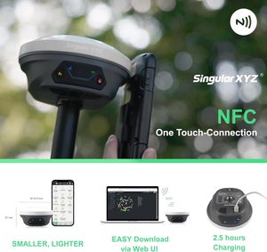 เครื่องรับสัญญาณ GNSS RTK สำหรับงานสำรวจ SingularXYZ E1 Lite พร้อม Ntrip IP68 WiFi/บลูทูธ แบตเตอรี่ใช้งานได้นาน 20 ชั่วโมง - Product Image 3