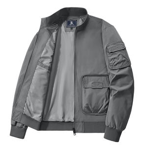 Veste d'automne et d'hiver pour homme avec logo personnalisé, col ample, style utilitaire, rembourrée en coton, vêtements décontractés pour le printemps et l'automne - Product Image 1