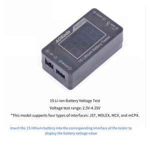 AOKoda 041 1S Testeur de batterie au lithium 1S Affichage 4 Interfaces pour batterie LiPo LiHv Life - Product Image 6