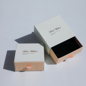 Wholesale Printing Large Black Gift Package Set Ring Drawer Packaging Jewellery Boxes