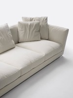 Canapé sectionnel simple et moderne de concepteur italien grand salon tissu tissé rangée droite coin caractéristique éponge matériau de remplissage