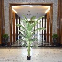 Vente en gros de bonsaïs en plastique de différentes tailles pour la décoration de jardin, plante à feuilles hawaïennes pour la décoration intérieure et extérieure, palmier artificiel