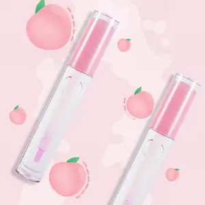 24 Jam Tinggal Sihir Warna Alami Rasa Buah Minyak Bibir Label Pribadi Mewah Hydrating Passionfruit Warna Pink Peach Minyak Bibir