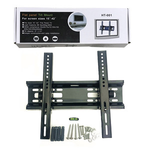 HT-001 văn phòng khung TV Nhà cung cấp nhà máy có thể điều chỉnh nghiêng 15-42 độ thép bền Slim màn hình phẳng TV núi cho tường gắn - Product Image 3