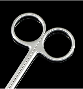 Tesoura de Aço Inoxidável de 9,5cm, Ponta Reta e Ponta Curva, Tesoura Reutilizável, Tesoura para Gaze, Dispositivo Médico, Tesoura para Cutículas - Product Image 5