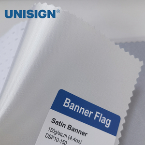 Unisign 100% <span class=keywords><strong>Polyester</strong></span> 150gsm Dye Sublimation Drapeau Bannière Tissu Satin Tissu pour Drapeau Bannière - Product Image 1