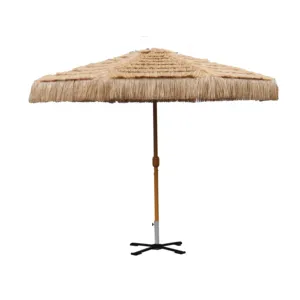 Parapluie Tiki à housse en paille pour la plage, élégant, Style hawaïen, plancher torsadé, 10 pieds, offre spéciale