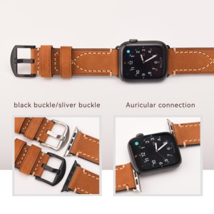 Bracelets de montre 38mm 40mm 41mm 42mm 44mm <span class=keywords><strong>45mm</strong></span> 49mm Bracelet de montre en cuir de luxe pour <span class=keywords><strong>Apple</strong></span> <span class=keywords><strong>Watch</strong></span> 8 <span class=keywords><strong>7</strong></span> 6 5 4 3 2 1 fait à la main pour hommes femmes - Product Image 5