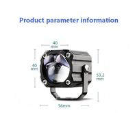 Phare auxiliaire LED Gicoo pour moto et voiture, projecteur à 3 lentilles, 12V, nouveau, étanche IP68, 15000 lumens, 6000K