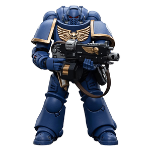 JOYTOY 1/18 Ultramarines Intercessors <span class=keywords><strong>Figurine</strong></span> d'action officielle de collection 4,96 pouces Modèle articulé en PVC Emballage d'origine pour <span class=keywords><strong>40K</strong></span> - Product Image 1