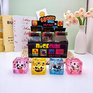 Jouet Squishy Cube de Maltose Halloween, à Remontée Lente, Anti-Stress, Jouet à Presser, Cube Cartoon, Jouet Fidget pour Enfants, Décoration Maison - Product Image 1