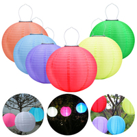 Lanterne solaire en nylon de 12 pouces, étanche IP44, lumière blanche chaude, pour extérieur, suspendue, pour la décoration de jardin et de Noël, vente en gros
