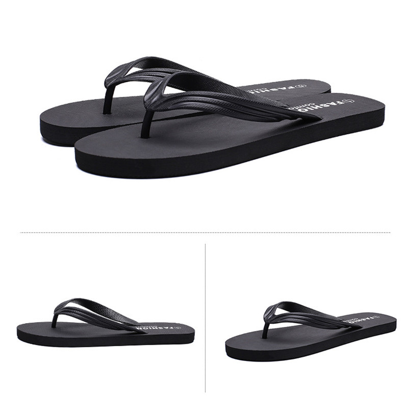 Wholesale PVC Thong Flip Flops For Men Outdoor Flat Casual Slippers Shoes