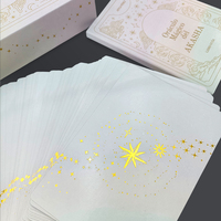 Jeu de tarot Premium Gold Edge avec boîte magnétique longue et cartes Oracle personnalisées en cristal, jeu de société certifié FSC