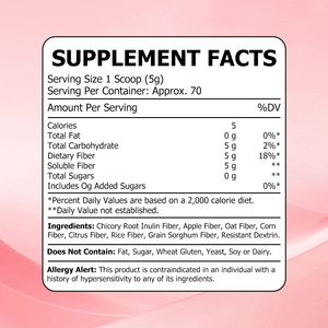 Envío Rápido, Polvo de Fibra Diario Apto para Dieta Keto, Regula el Movimiento Intestinal, Suplemento Prebiótico, Refuerza la Inmunidad - Product Image 2