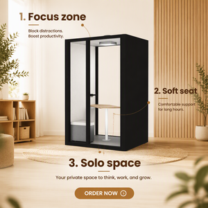 Modern Meeting Tiny Acoustic Silent Booth Indoor Modular Home Privacy Office Cabin Portable Outdoor Big Soundproof Office <strong>Pod</strong> - Product Image 3