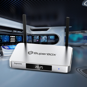 Super me tv iptv box entièrement chargée 6K H265 android 12.0 iptv box 4gb 128gb BT Voice Remote smart wifi6 Ott box tv android - Product Image 1