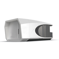 Cabine de villégiature mobile en acier, hôtel conteneur, mini-villa modulaire préfabriquée, capsule spatiale, maison