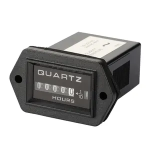 YIKA SYS DC12V-36V AC 220V Black Control electrical Industrial Quartz Accumulate Cumulative Time Mechanical Hour Meter