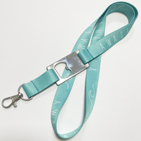Lanières porte-badge imprimées par sublimation Kofei avec logo personnalisé, en polyester, avec crochet ouvre-bouteille, écologiques