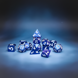 クリスタルブラス ユニークメタルファンタジー多面体占星術ゲーム用ブラックカスタムセットD&D大型おもちゃダイス - Product Image 1