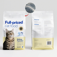 Sacs d'emballage personnalisés pour aliments pour animaux (chiens, chats, poissons, oiseaux) de 1 kg à 20 kg, résistants à l'humidité, imprimés en héliogravure, à fond plat, en Mylar, avec fermeture éclair