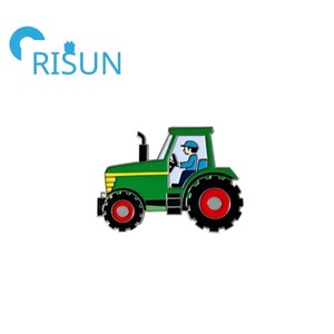 Pin de solapa, insignia y broche personalizados de esmalte con diseños de agricultura, granja, pala, tractor, coche, vehículo de ingeniería - Product Image 4