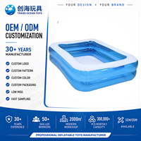 Piscine gonflable rectangulaire en PVC OEM/ODM, pliable, écologique, durable, pour une utilisation à domicile et en extérieur, par les enfants et les adultes