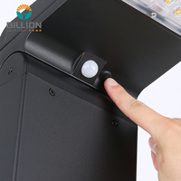 Lampu Bollard Dekoratif Lanskap Luar Ruangan Tahan Air IP65 Modern Berkualitas Tinggi, Lampu Taman LED Tenaga Surya Aluminium Hitam CRI