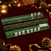 Mahjong américain, design ondulé de Noël, règle magnétique de 20 pouces, accessoires de jeu de société, mahjong de Noël durable