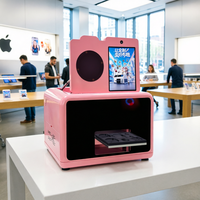 Machine d'impression UV en libre-service pour coques de téléphone, imprimante UV CMYKW pour impression mobile par scan, idéale pour les boutiques de téléphonie