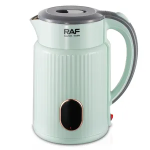 Caldera de agua doméstica RAF Quality 1.8L, tetera de acero inoxidable, tetera eléctrica de plástico con pantalla Digital