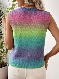 Chaleco de punto liso para <span class=keywords><strong>mujer</strong></span>, sin mangas, cuello redondo, mezcla suave, uso diario, antiarrugas, fino, informal, verano 2026 - Product Image 3